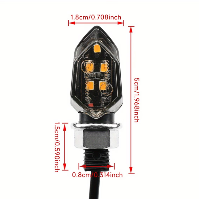 Set mit 2 Universal LED Blinker für Motorräder