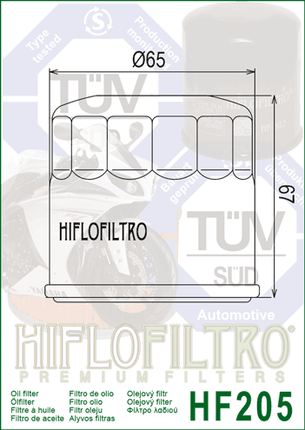 HifloFiltro HF205 Ölfilter passend für Yamaha